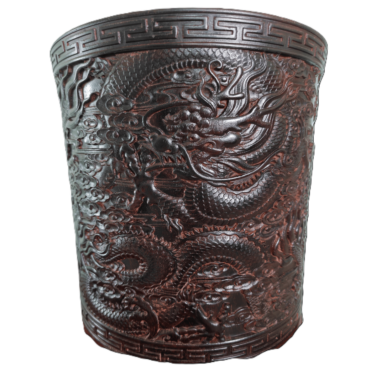 Chinese Brush Pot with Dragon Motif