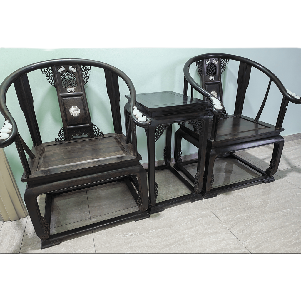 Chinese Style Horseshoe Chair Set