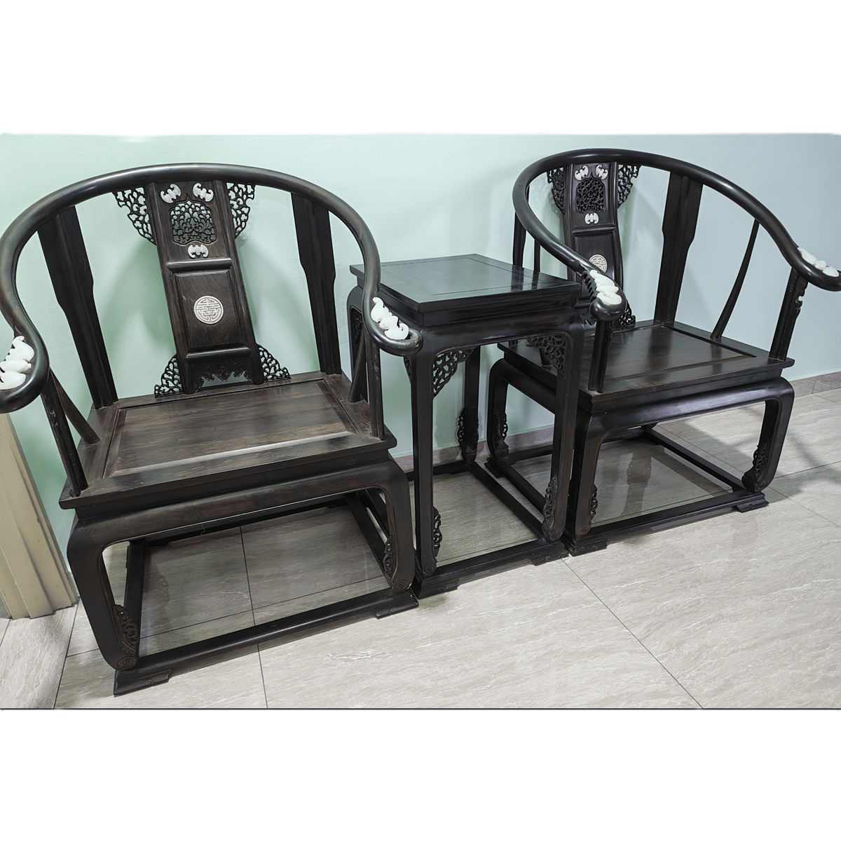 Chinese Style Horseshoe Chair Set